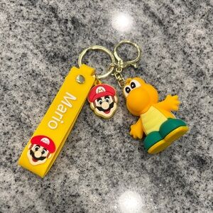 Nintendo Mario and Koopa Keychain Set - Yellow